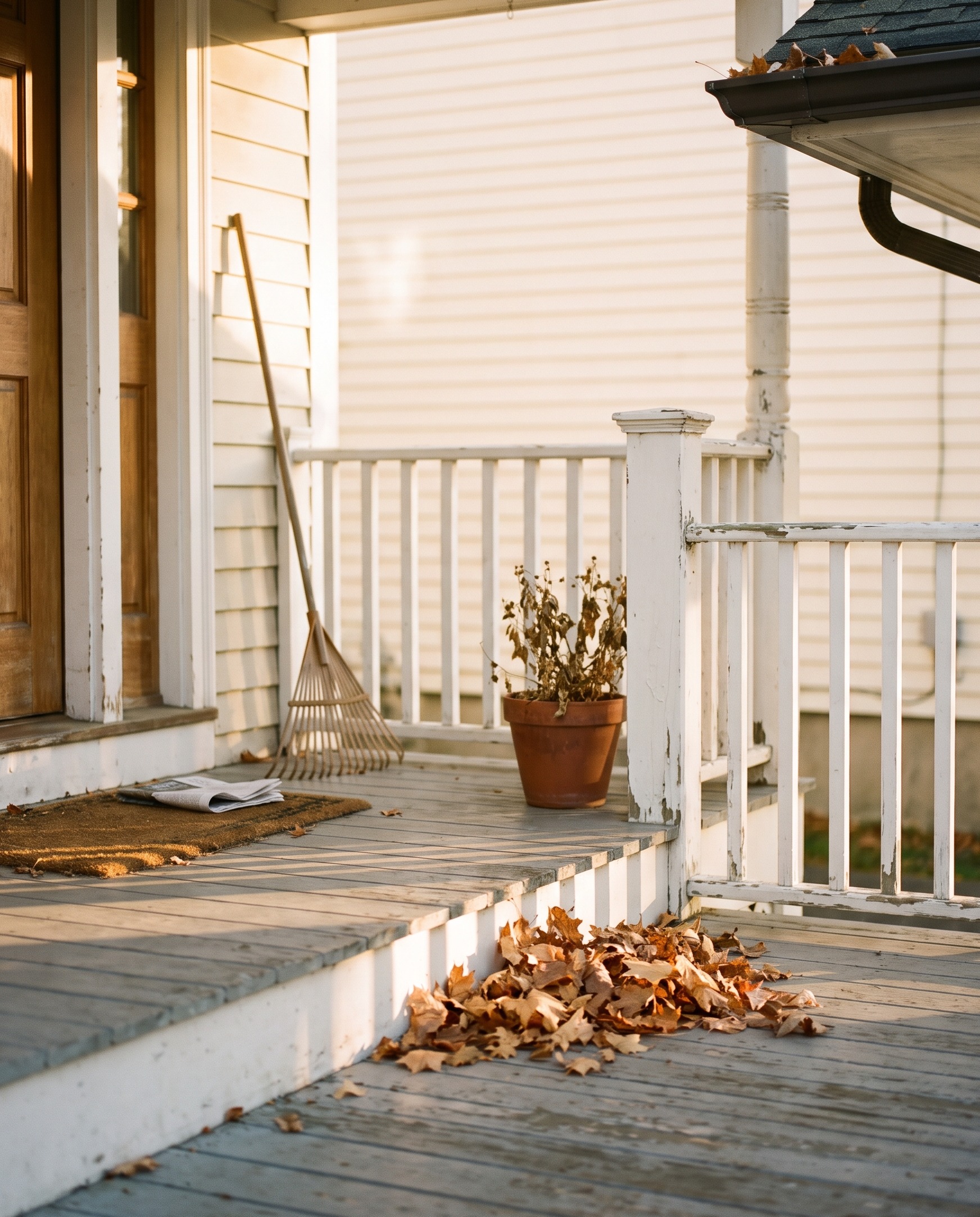 Boston home prices up 4.58 percent over the year to June 2026 by the FHFA House Price Index: front porch of a New England home